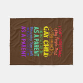 Couverture Polaire Gay pride Fier Parent Maman Papa Parent Citation  (Devant (Horizontal))