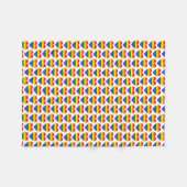 Couverture Polaire GAY PRIDE LGBT Rainbow Heart Motif (Devant (Horizontal))