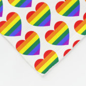 Couverture Polaire GAY PRIDE LGBT Rainbow Heart Motif (Coin)