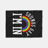 Couverture Polaire Gay Pride Month Sounds Gay Rainbow Funny Quote Gif (Devant (Horizontal))