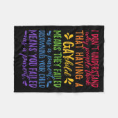 Couverture Polaire Gay Pride - Proud Parent Mom Dad Parenting Quote  (Devant (Horizontal))
