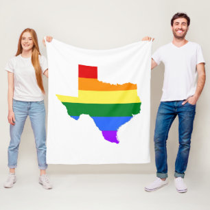 Couverture Polaire Gay pride  Texas Rainbow