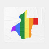 Couverture Polaire Gay pride| Texas Rainbow (Devant (Horizontal))