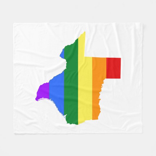 Couverture Polaire Gay pride| Texas Rainbow (Devant (Horizontal))