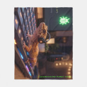 Couverture Polaire GeckoDev // Cyberpunk Programmeur Fleece Deken (Devant)
