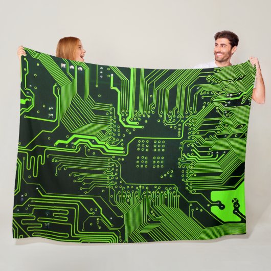 Couverture Polaire Geek de la carte de circuit électronique Nerd PCB (En situation)