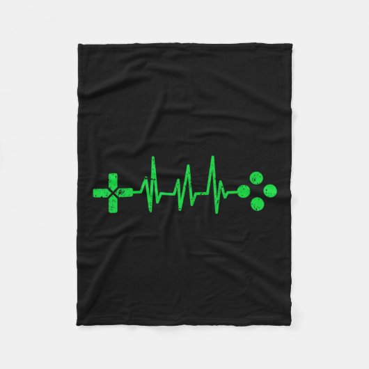 Couverture Polaire Geeks Heartbeat Gaming (Devant)