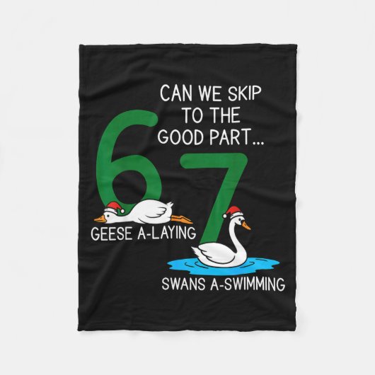 Couverture Polaire Geese A Laying Swans A Swimming 67 Six Geese Seven (Devant)