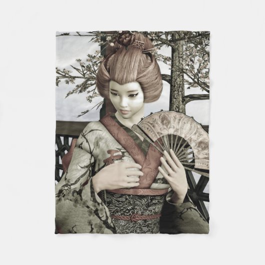 Couverture Polaire Geisha Vintage (Devant)