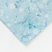 Couverture Polaire Gelée Icy Hiver Flocon de neige Blanche (Coin)