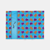 Couverture Polaire Gelée nommée personnalisée de beurre d'arachide de (Devant (Horizontal))