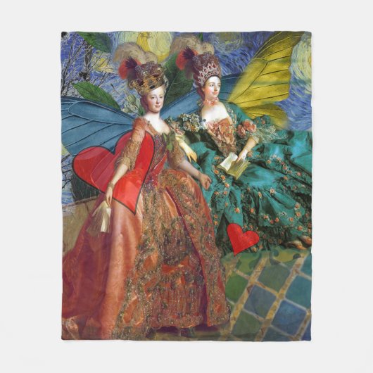 Couverture Polaire Gemini gothique classique femme papillon Whimsical (Devant)