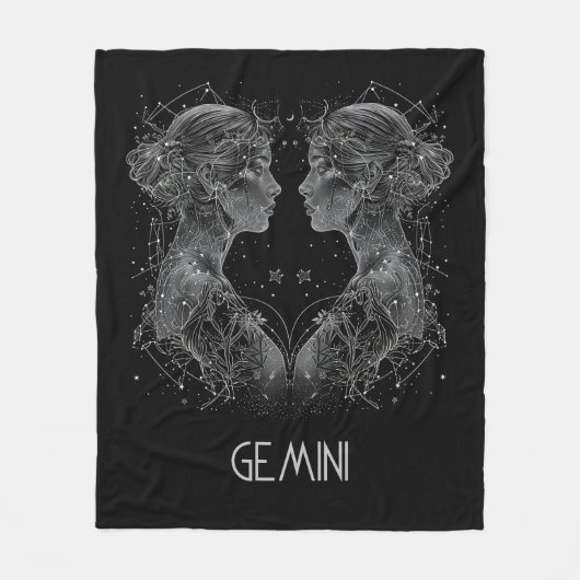 Couverture Polaire Gemini Zodiac Constellation polaire Blanche (Devant)