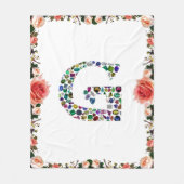 Couverture Polaire Gemstone Diamond Initial G Monogramme Art (Devant)