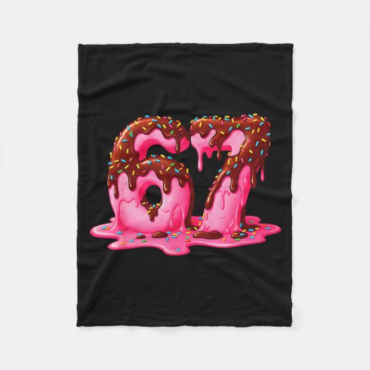 Couverture Polaire Gen Alpha Slang Kids 67 Ice Cream Drip Six Seven  (Devant)