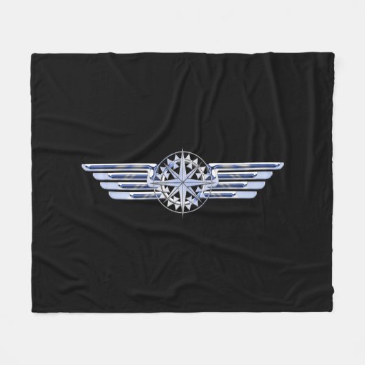 Couverture Polaire Général Private Air Pilot Chrome Comme Ailes Noir (Devant (Horizontal))