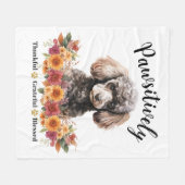 Couverture Polaire Génial et gracieux, bienheureux, mignon chien (Devant (Horizontal))