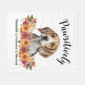 Couverture Polaire Génial et gracieux, bienheureux, mignon chien (Devant (Horizontal))