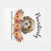 Couverture Polaire Génial et gracieux, bienheureux, mignon chien (Devant (Horizontal))