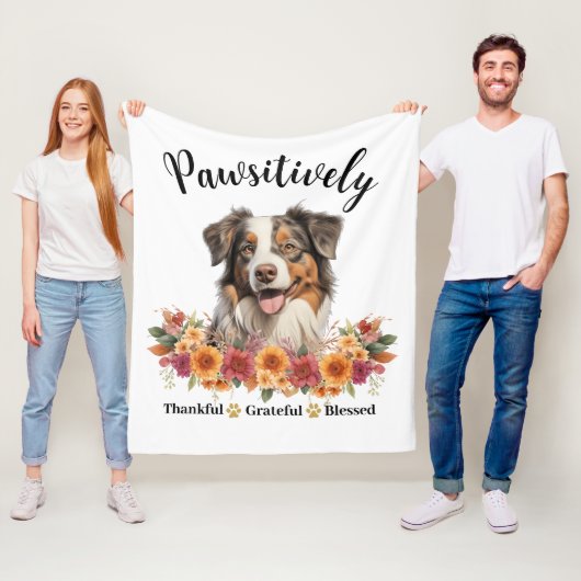 Couverture Polaire Génial et gracieux, bienheureux, mignon chien (En situation)