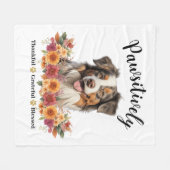 Couverture Polaire Génial et gracieux, bienheureux, mignon chien (Devant (Horizontal))