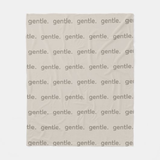 Couverture Polaire Gentle Repeated Word Pattern Cozy, Calm & Soft  (Devant)