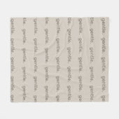 Couverture Polaire Gentle Repeated Word Pattern Cozy, Calm & Soft  (Devant (Horizontal))