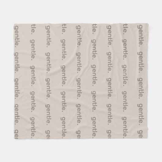 Couverture Polaire Gentle Repeated Word Pattern Cozy, Calm & Soft (Devant (Horizontal))