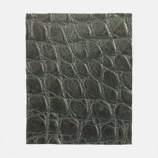 Couverture Polaire Genuine black alligator leather texture, close up (Devant)