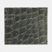 Couverture Polaire Genuine black alligator leather texture, close up (Devant (Horizontal))