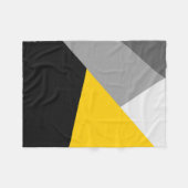 Couverture Polaire Geo jaune et noir gris moderne simple (Devant (Horizontal))