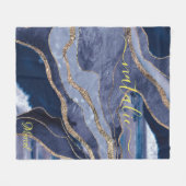 Couverture Polaire Géode moderne Agate Personnalisable Blanche polair (Devant (Horizontal))