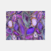 Couverture Polaire Geodes cristal motif - violet et violet (Devant (Horizontal))