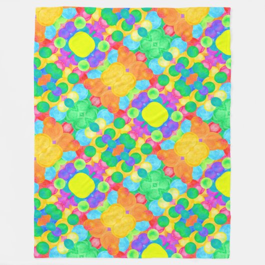 Couverture Polaire Geometric Magical abstract color art (Devant)