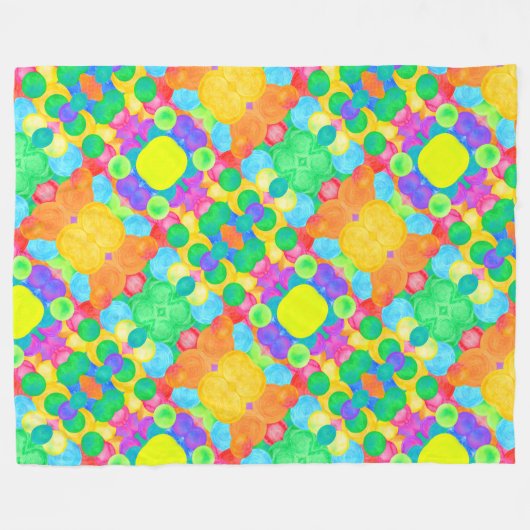 Couverture Polaire Geometric Magical abstract color art (Devant (Horizontal))