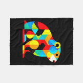Couverture Polaire Geometric Minimalism Modern Illustration Groundhog (Devant (Horizontal))