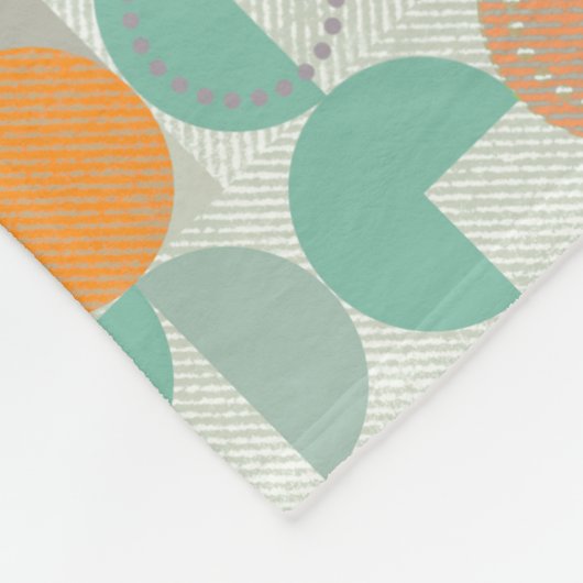 Couverture Polaire Géométric multicoloré (Coin)