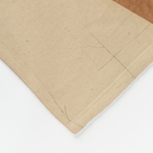 Couverture Polaire Geometric Pattern in Blues, Tans, and Rust (Coin)