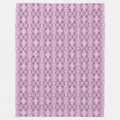 Couverture Polaire Geometric pattern retro pink diamonds (Devant)