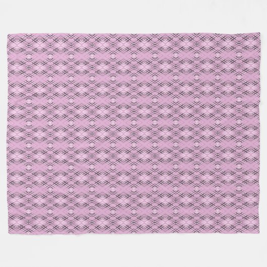 Couverture Polaire Geometric pattern retro pink diamonds (Devant (Horizontal))
