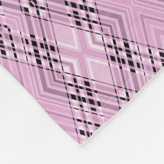 Couverture Polaire Geometric pattern retro pink diamonds (Coin)
