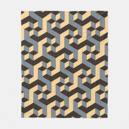 Couverture Polaire geometric seamless tile with complex rotating cubi (Devant)