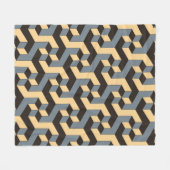Couverture Polaire geometric seamless tile with complex rotating cubi (Devant (Horizontal))