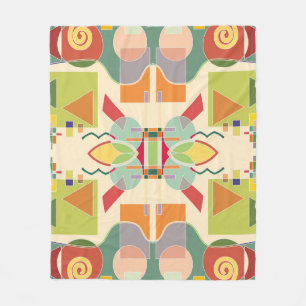 Couverture Polaire Géométrie Artistique : Motif coloré sans couture