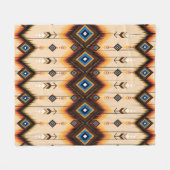 Couverture Polaire Géométrie ethnique : conception motif abstraite. (Devant (Horizontal))