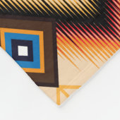 Couverture Polaire Géométrie ethnique : conception motif abstraite. (Coin)