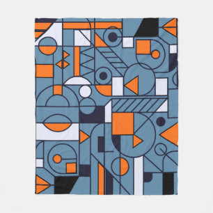 Couverture Polaire Géométrie minimaliste illustration affiche rétro a
