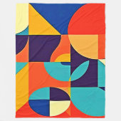 Couverture Polaire Géométrie moderne colorée (Devant)