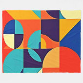 Couverture Polaire Géométrie moderne colorée (Devant (Horizontal))