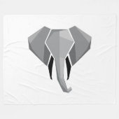 Couverture Polaire Géométrie Tête d'éléphant (Devant (Horizontal))